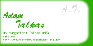 adam talpas business card